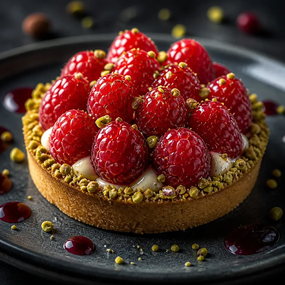 Raspberry glaze macro